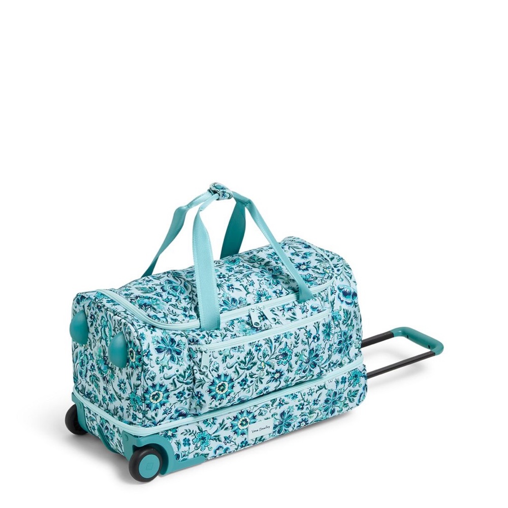 NEW Vera Bradley Foldable Rolling Duffel Bag